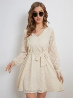 womens dress ladies long sleeve v neck sexy a line lace maxi party designer free shipping elegant for women summer y2k 2022 new