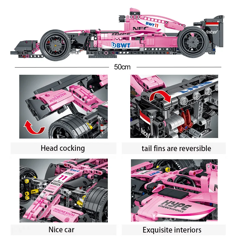 Совместим с Lego Technic Formula Cars F1 строительные блоки спортивный гоночный автомобиль