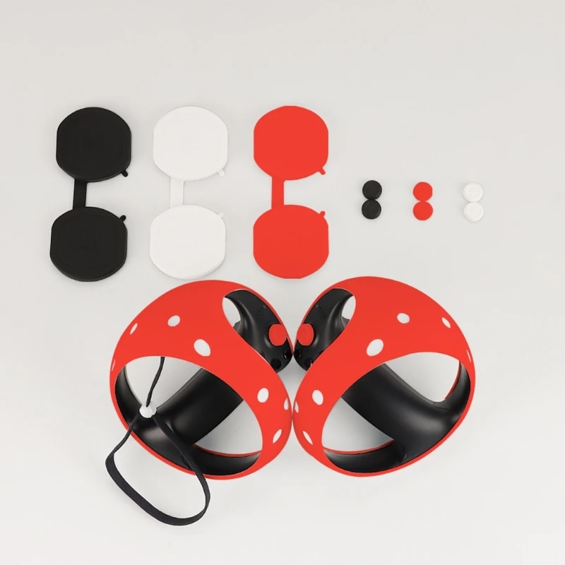 

Controller Grip Rocker Caps for PS VR2 Handle Silicone Shells Skin Lens Cover B36A