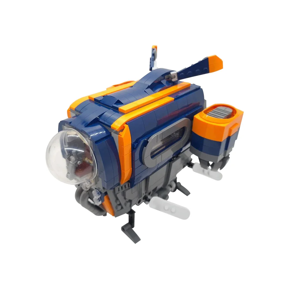 MOC The Blue Fox подводная лодка строительные блоки модель Subnautica подводное