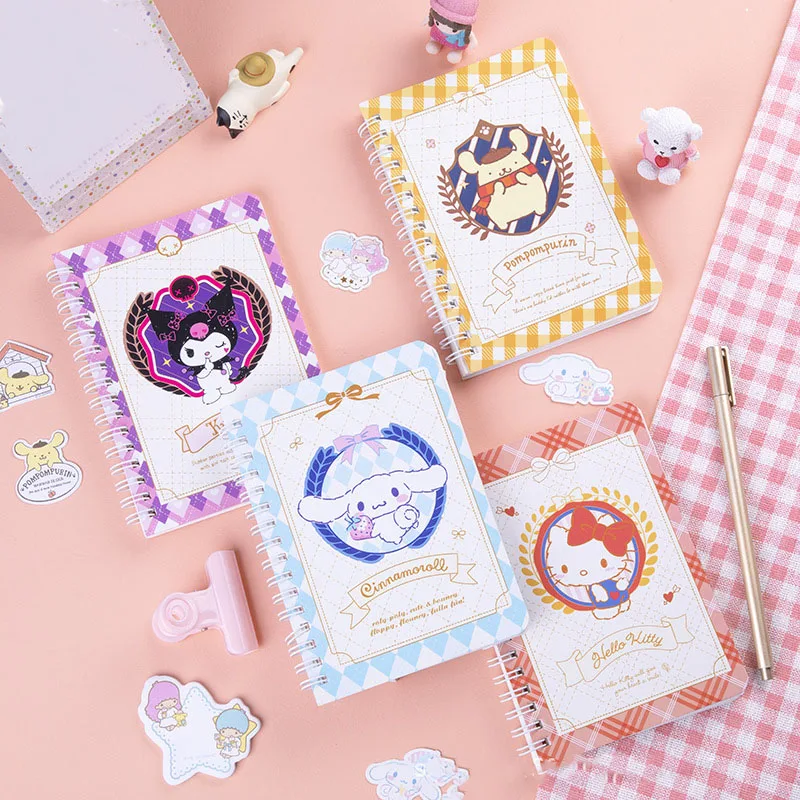 

Kawaii Kuromi Hellokitty Notebook Sanrio Cinnamoroll Cartoon Coil Book High-Value Notebook Loose-Leaf Notebook Student Notepad