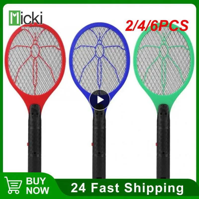 

2/4/6PCS Lightweight Insects Killer Summer Mosquitos Killer Bug Insect Fly Pest Control Swatter Racket Home Accessories Tools