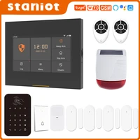 staniot tuya wireless wifi gsm home burglar security alarm system full hd touch with newest ui interface support ios android