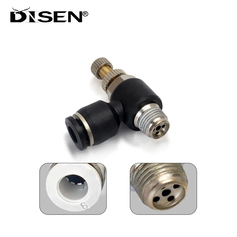 

1PC SL Fast Connection Pneumatic Fitting M5 1/8" 1/4" 3/8" 1/2" Air Speed Regulating Valve Throttle Valve 4mm 6mm 8mm 10mm 12mm