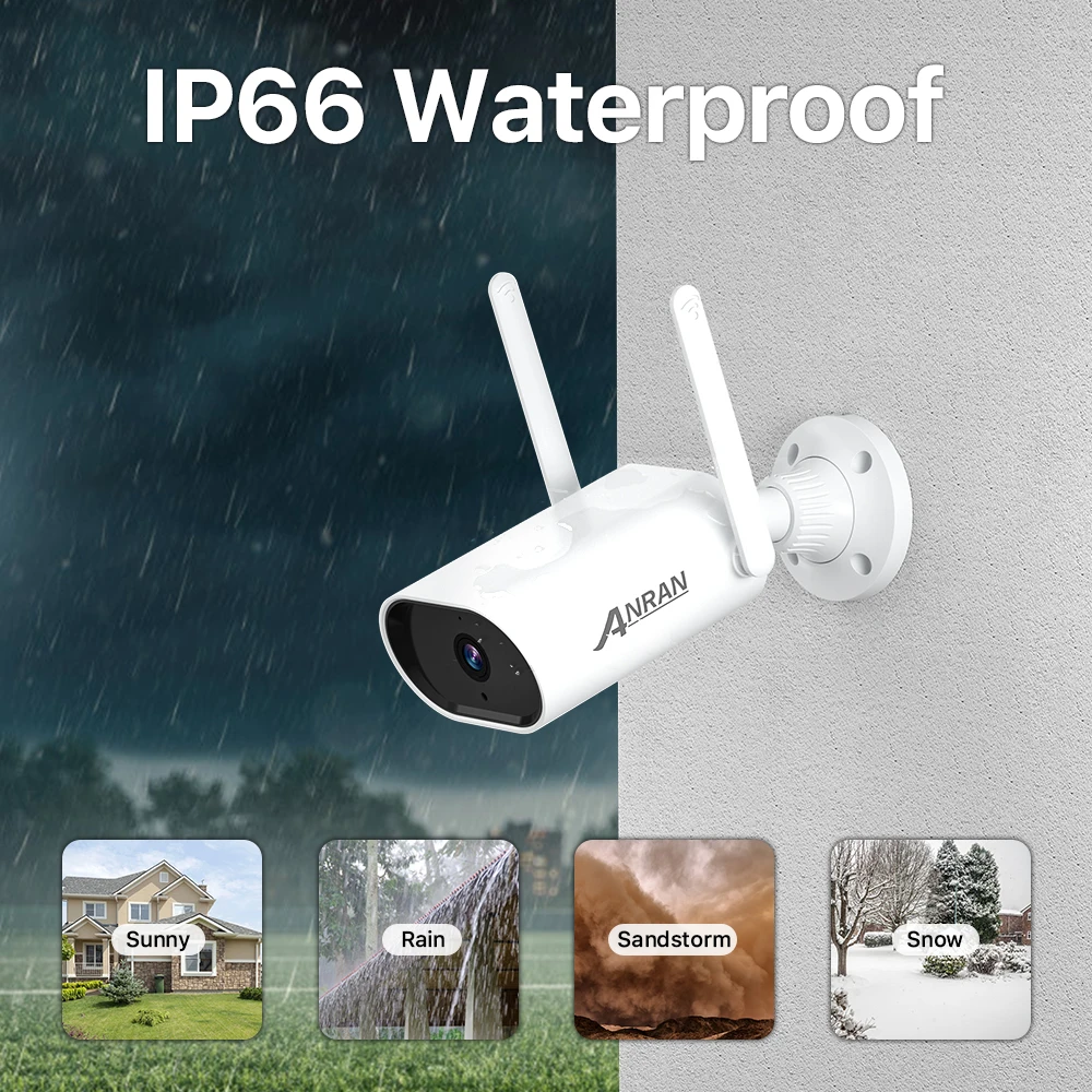 ANRAN 5MP NVR комплект беспроводная видеокамера система наружная аудио запись Wifi IP