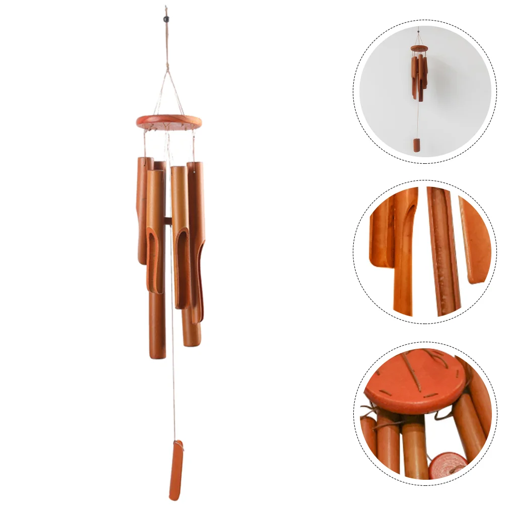 

Bamboo Wind Chime Retro Decor Outdoor Fall Decorations Porch Chimes Crafts Windchimes Outdoors