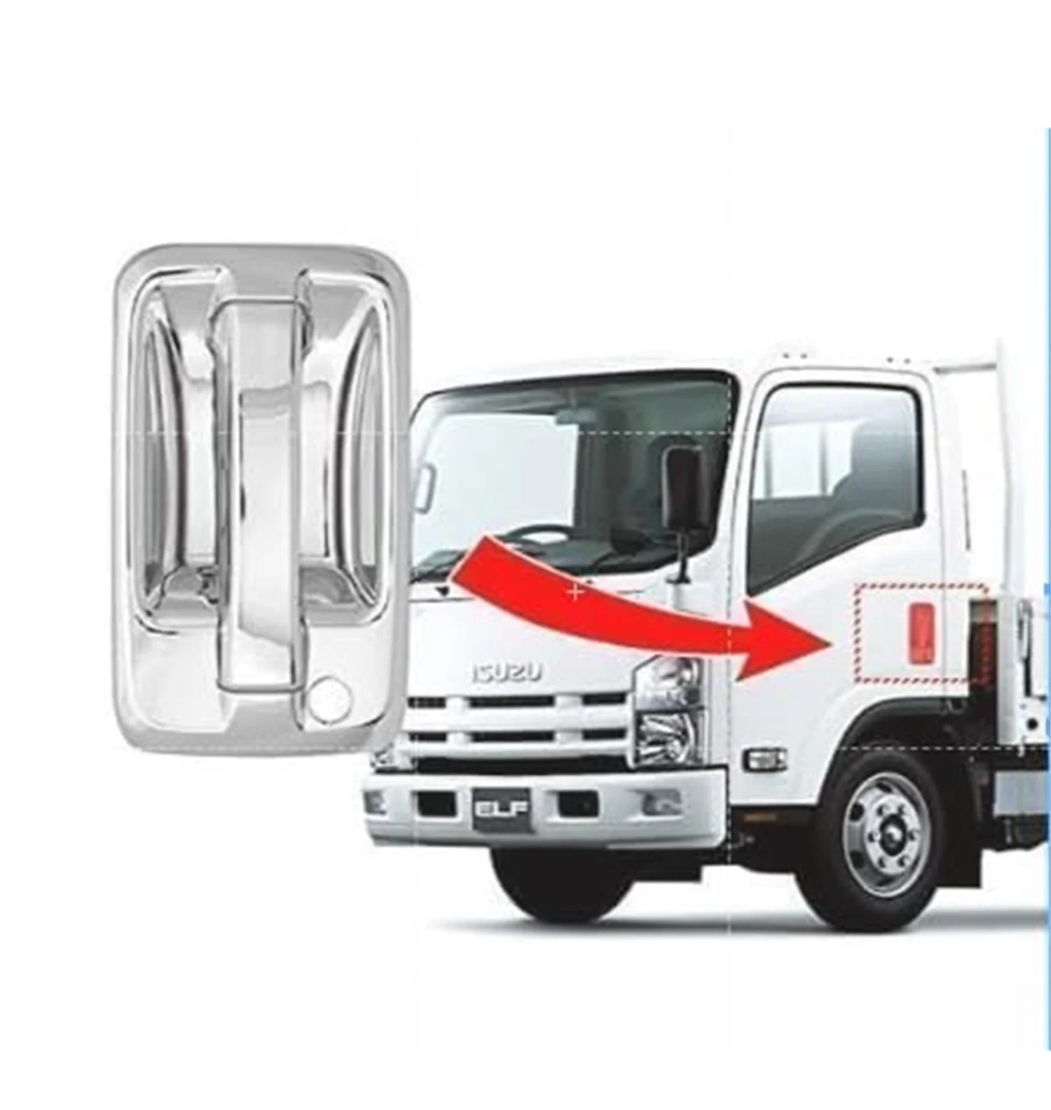 Хромированная/окрашенная внешняя ручка FDONG с 2 шт. для Isuzu NQR NPR-700P NPR NMR NLR NRR GMC W3500 W4500