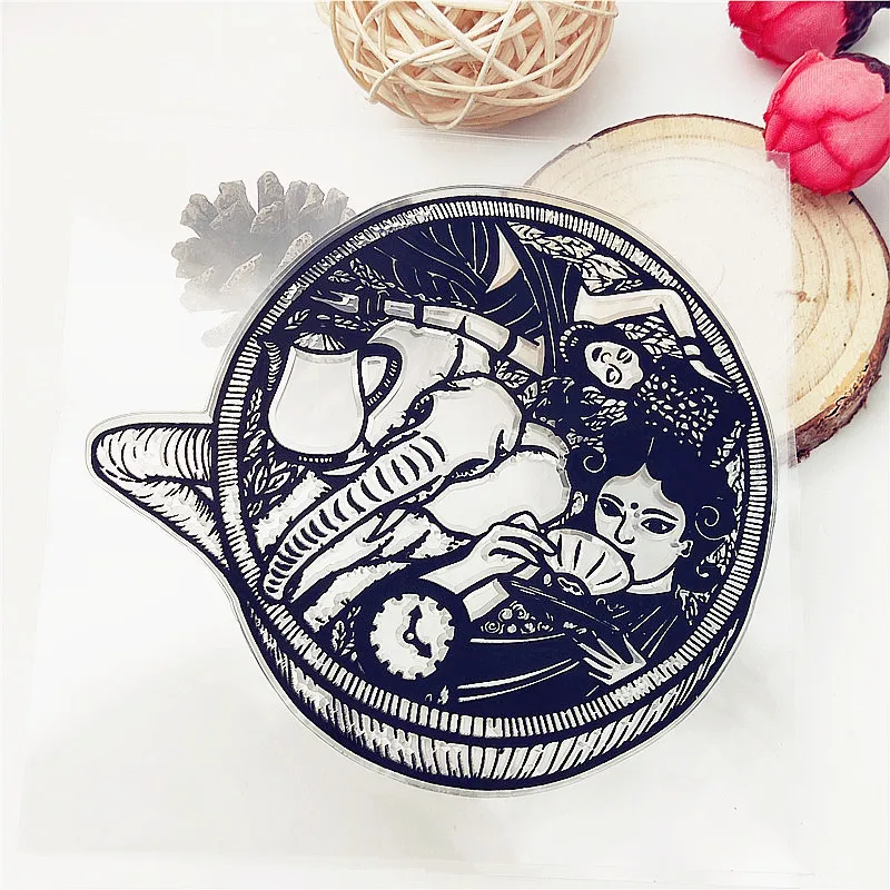 

Прозрачный силиконовый штамп/печать DIY для скрапбукинга/фотоальбома, 10 х10 см