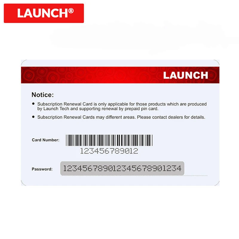 LAUNCH Pin Card 2 Year Renewal Update Subscription for 12 V Gasoline & Diesel for X431 PADIII X431 PAD V