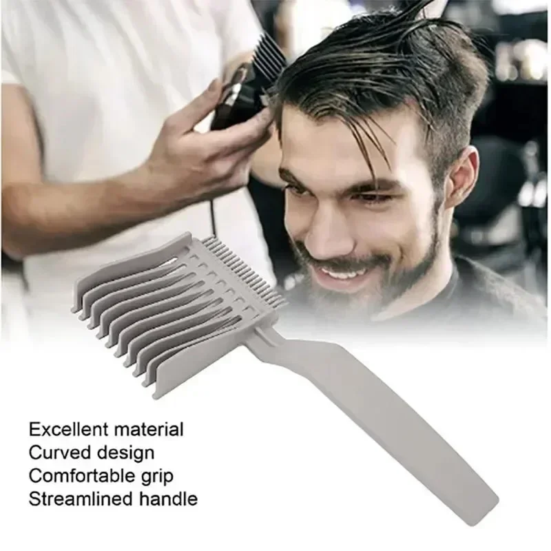 

Парикмахерские расчески для выцветания, инструмент для стрижки волос с градиентом, профессиональные инструменты для укладки волос, мужская плоская направляющая расческа
