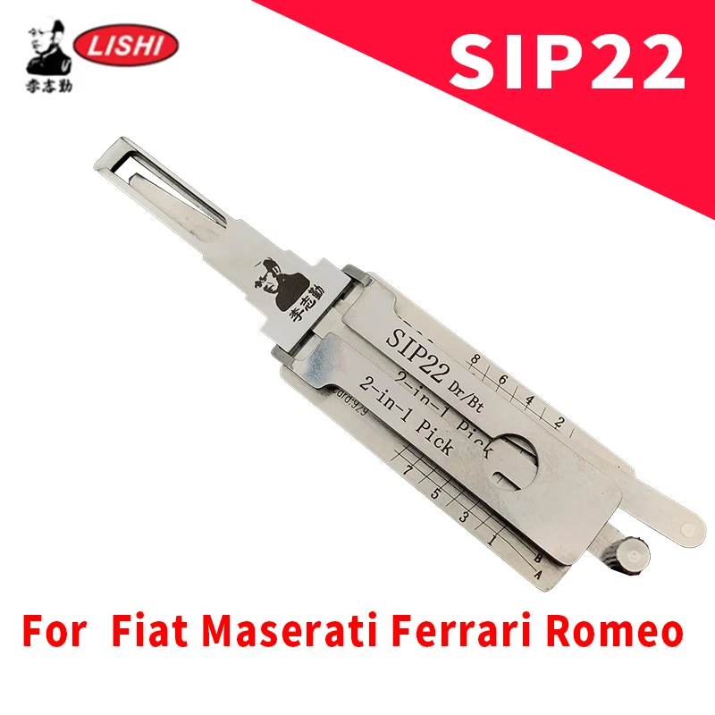 Фото Декодер SIP22 Lishi 2-в-1 для Fiat, Romeo, Maserati, инструмент для открывания дверей автомобиля, инструмент для слесарей №1