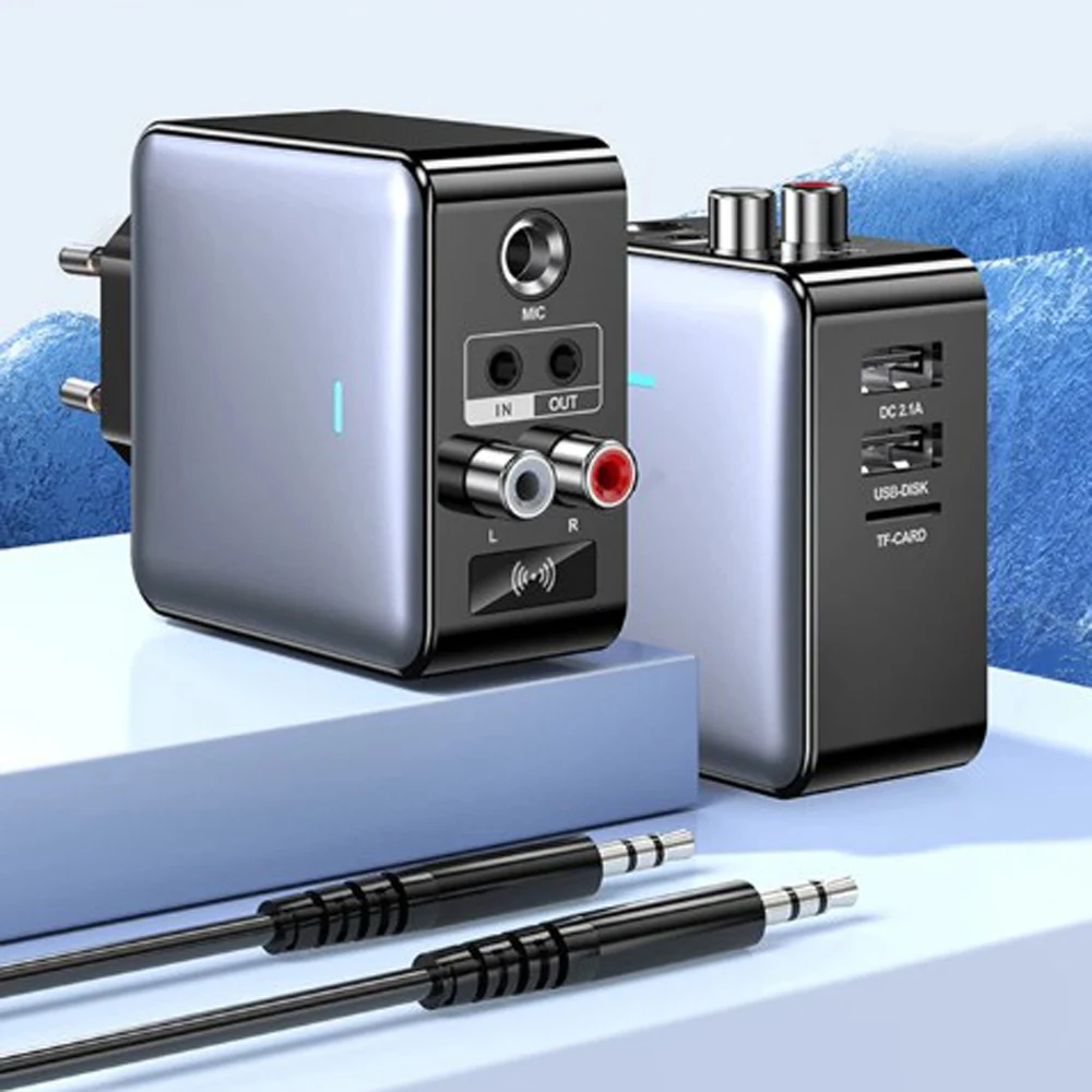 USB зарядное устройство 3 5 мм 6 AUX/RCA/U-Disk/TF/ Микрофон Караоке HIFI Bluetooth Аудио