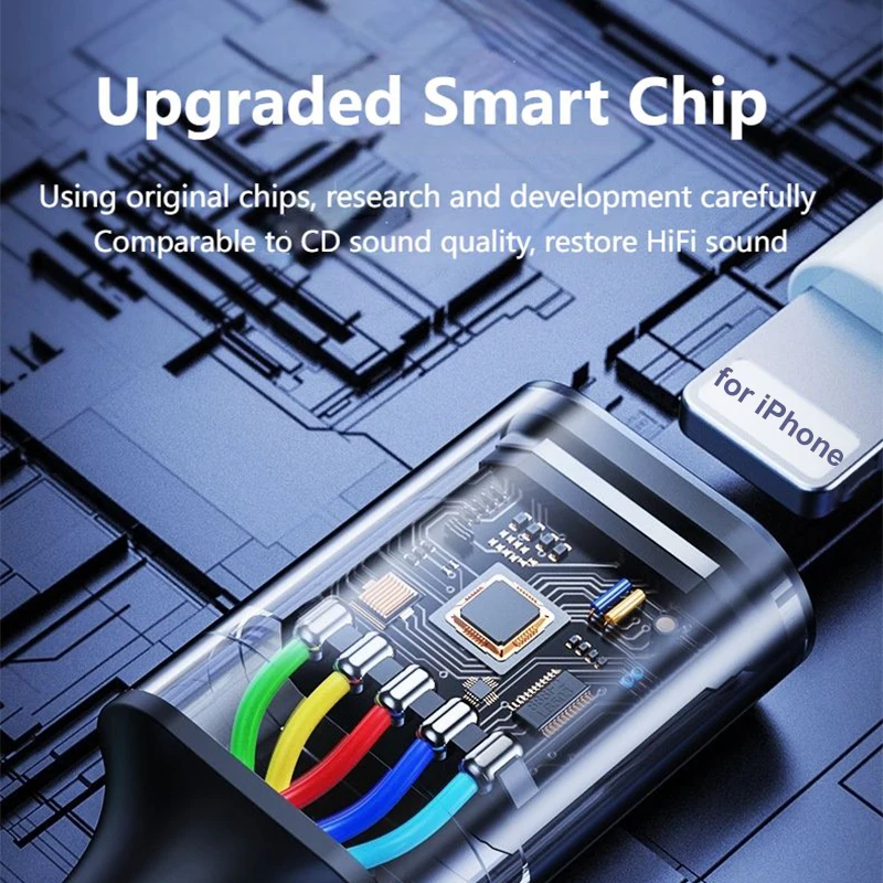 USB C to 8-Pin Adapter Type C AUX Audio for Apple Headphone Converter for iPad Pro Macbook Mac Book Laptop Connector HiFi Sound