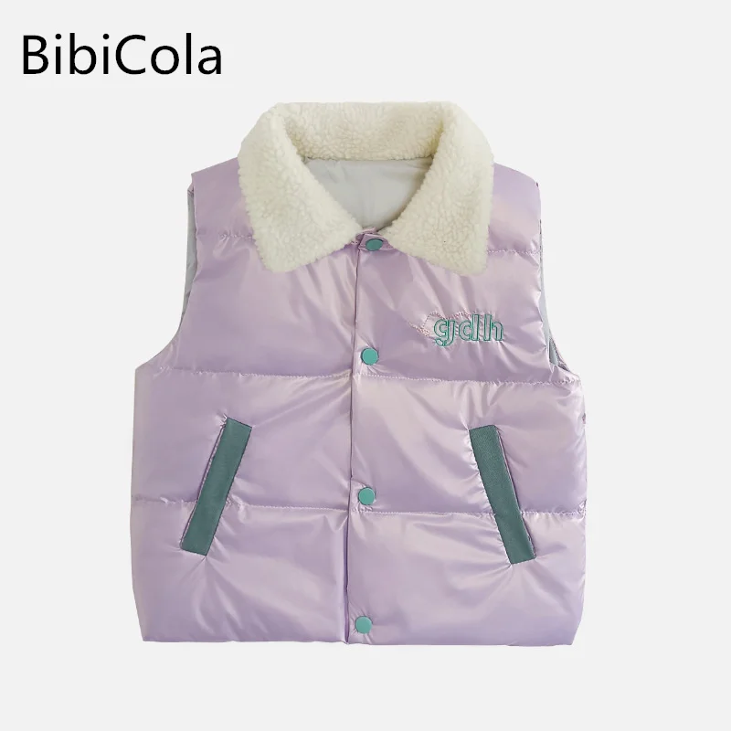 

Children Warm Vest Jacket Coat Autumn Kids Boy Girls Thicken Fleece Outerwear Winter Toddler Teenager Clothing Coats 2-6 year