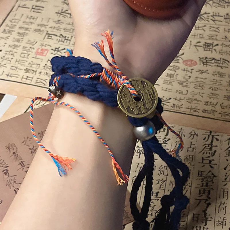 Новые китайские браслеты гора призрак цветок денежный браслет этнический