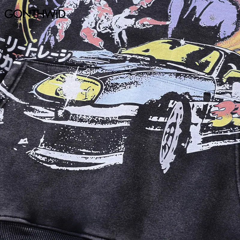 Толстовка Мужская винтажная в стиле хип-хоп 2023 г.