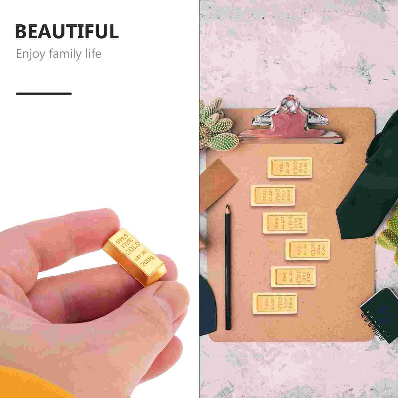 6 шт. модель сокровищ искусственные золотые батончики декор имитация миниатюрных