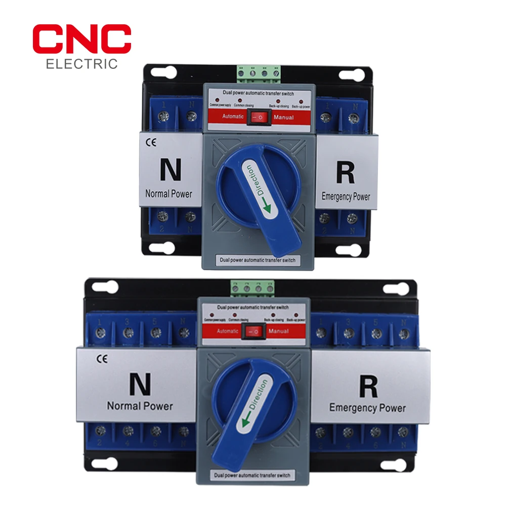 

Автоматический резервный переключатель CNC YCQ3B-63 2P/4P 63A