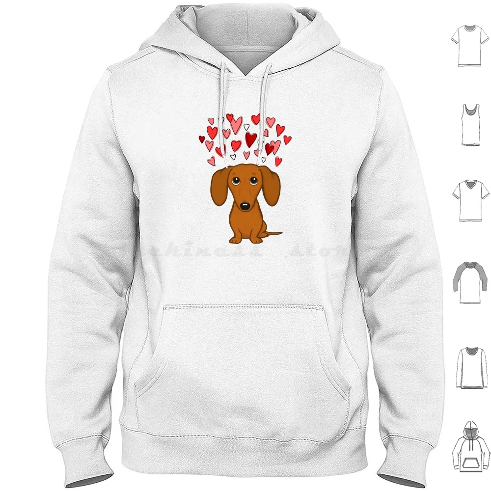 

Cute Dachshund With толстовка с сердцами с длинным рукавом такса Dachshunds собака животные Dachsie Doxie Wiener