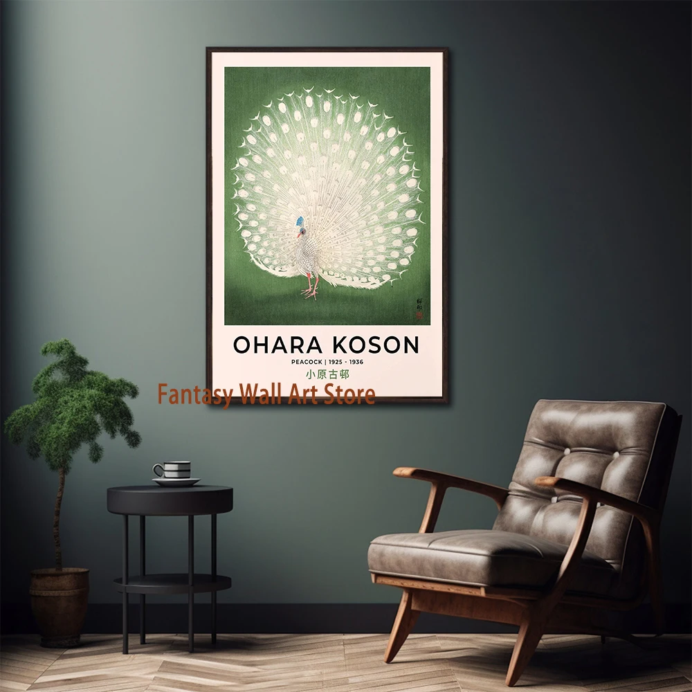 Настенный постер Ohara Koson Katsushika Hokusai на холсте