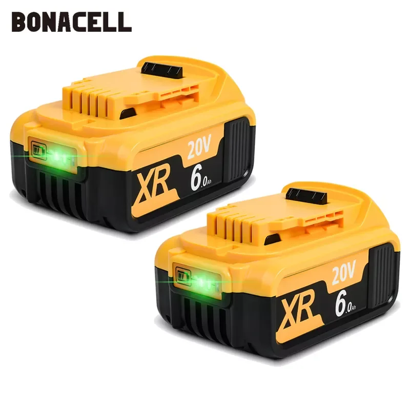 

Bonacell 6000mAh 18V/20V MAX XR for Dewalt Power Tool Battery for DCB180 DCB181 DCB182 DCB201 DCB201-2 DCB200 DCB200-2 DCB204-2