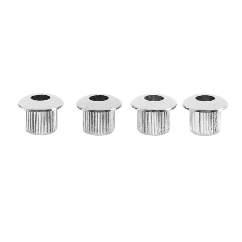 

Guitar Tuner Conversion Bushings Adapter Ferrules Nickel Plating with nice plastic shell for 10mm Peghead Holes Silver