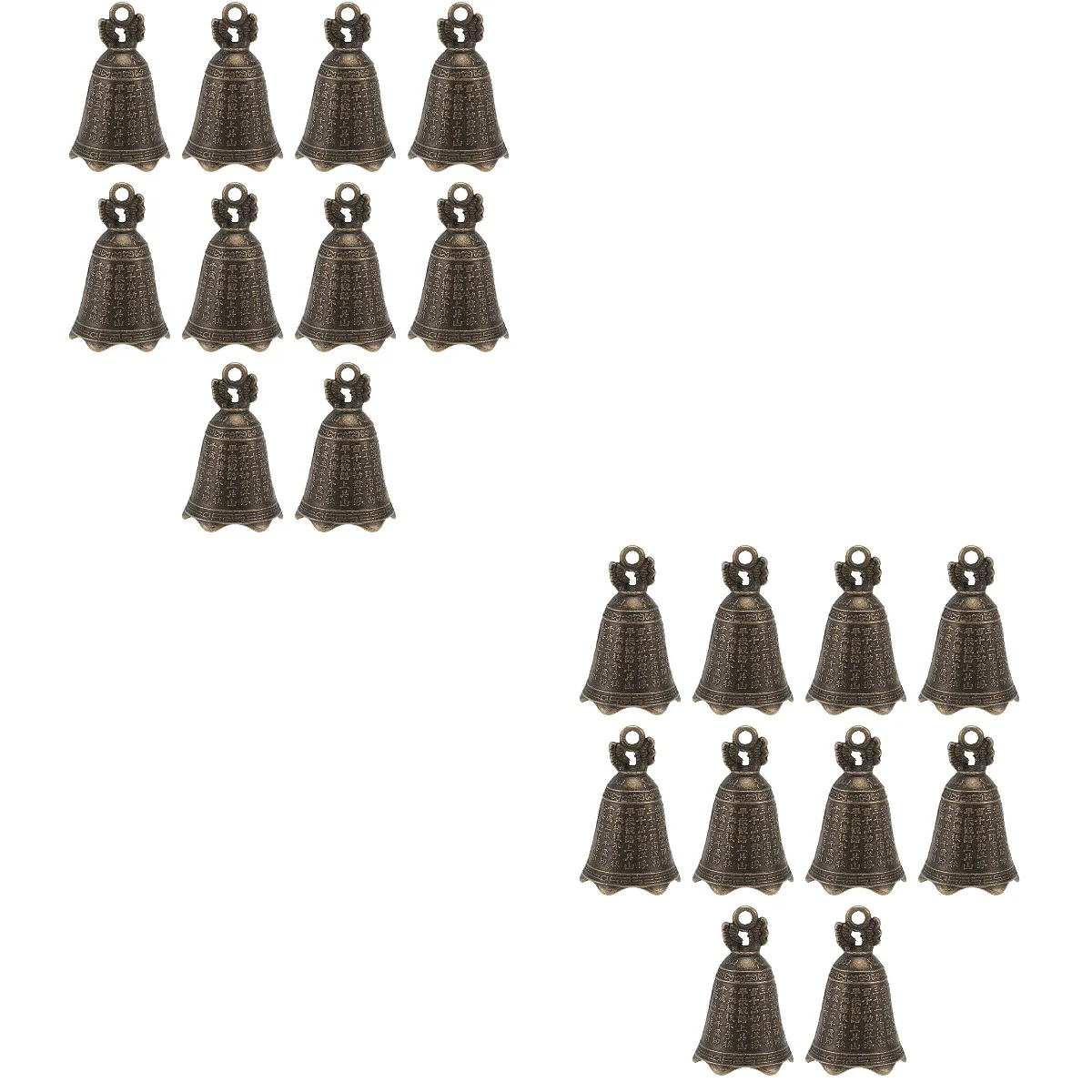 

20 Pcs Retro Iron Bell Hanging Ornaments DIY Pendants Crafts For Home Office