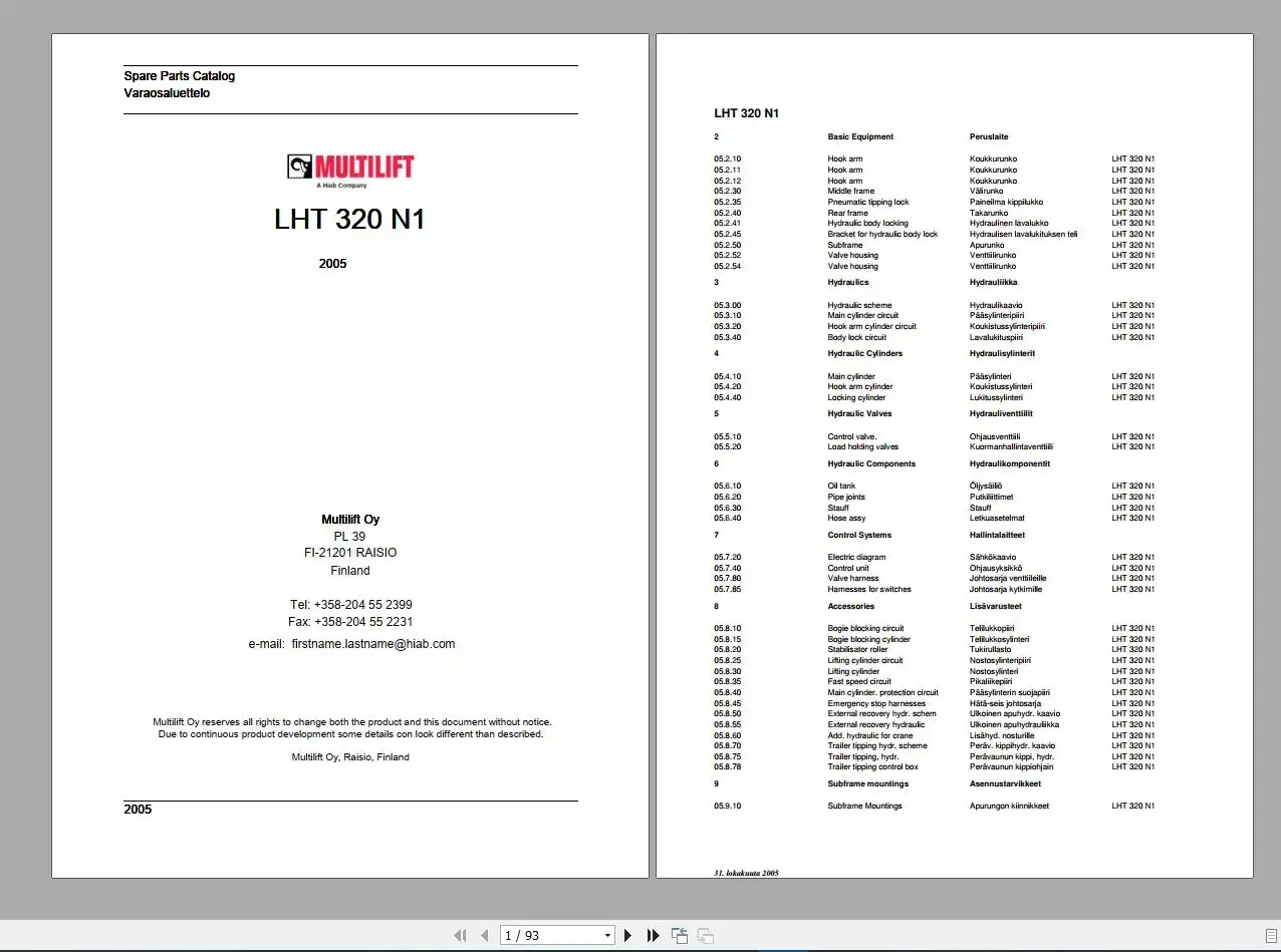 Hiab Crane 603MB PDF DVD Руководство по обслуживанию руководство техническому