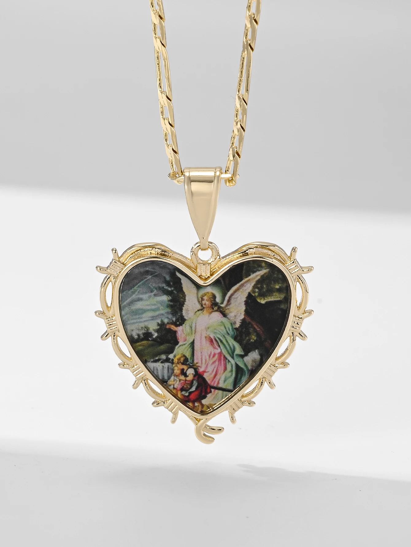 1 шт. модное 14-каратное золото медь цирконий стерео эмаль ремесленное ожерелье с