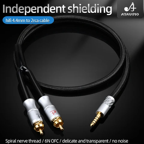 ATAUDIO  hifi 4.4mm to 2rca кабель