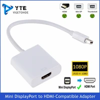 yigetohde mini displayport display port to hdmi compatible adapter cable thunderbolt 2 hdmi converter for macbook air 13 surface