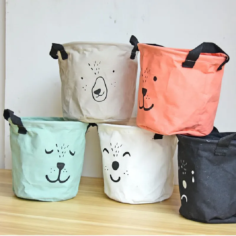 

Linen Desktop Storage Basket Tools Snacks Sundries Toys Storage Desktop Flower Arrangement Can Be Hanged in Bedroom Living Room