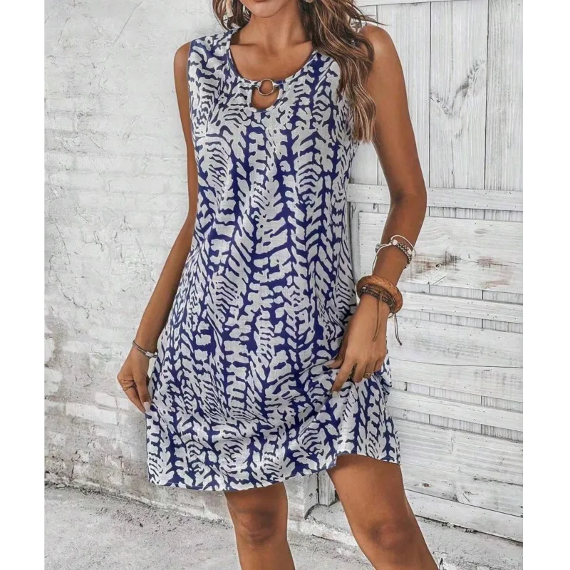 Модное женское платье миди 2024 новинка лета 2023 элегантное трапециевидной формы