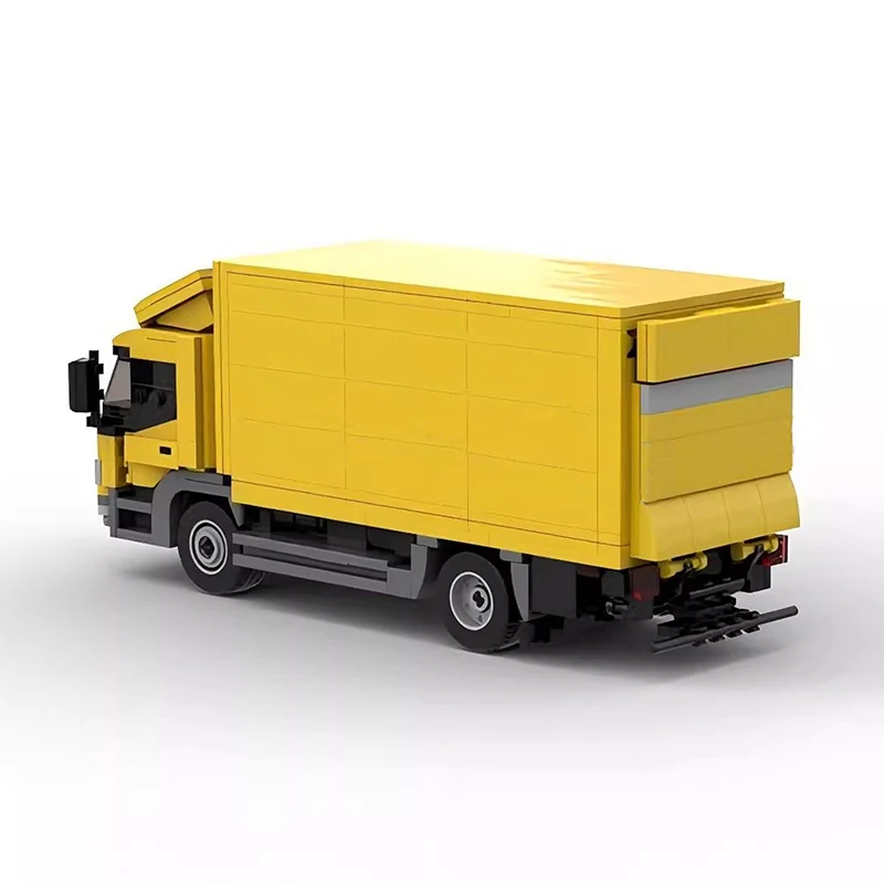 Фото Конструктор Bricklink MOC технический автомобиль, машинка для перевозки, пикап, бензированный грузовик Atego, желтые автомобили, строительные блоки, игрушки, рождественский подарок №2