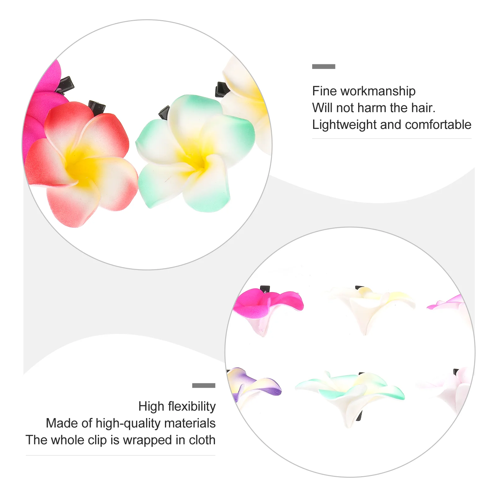24 шт. гавайские цветы для аксессуаров волос заколки украшения из плюмерии