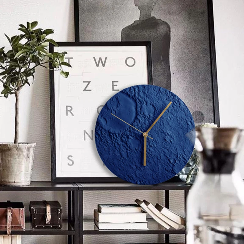 

Nordic Resin Bedroom Wall Clock Silent Modern Round Art Living Room Wall Watch Chic Simple Design Horloge Murale Home Decor