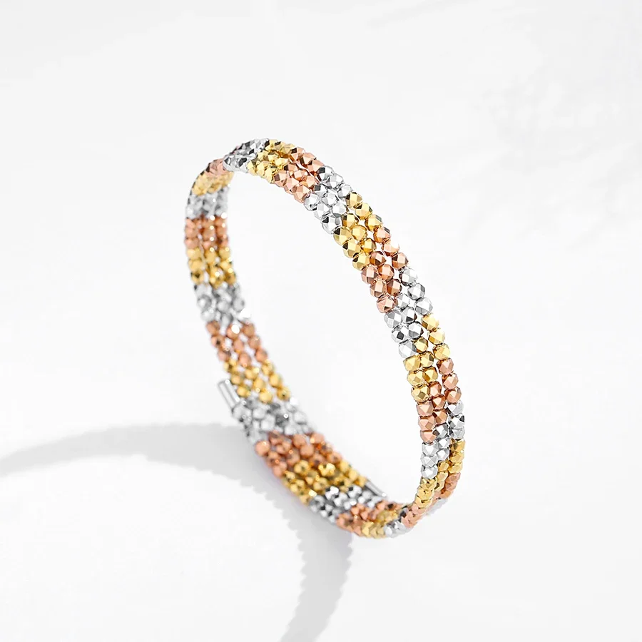 Разноцветные эластичные бусины TONGZHE искусственные серебряные драгоценные камни