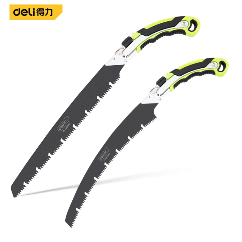 

Deli 1Pcs 320mm Garden Folding Saw SK5 Alloy Steel Cutter Head Interchangeable Blade Design Saw Household Gardening Pruning Tool