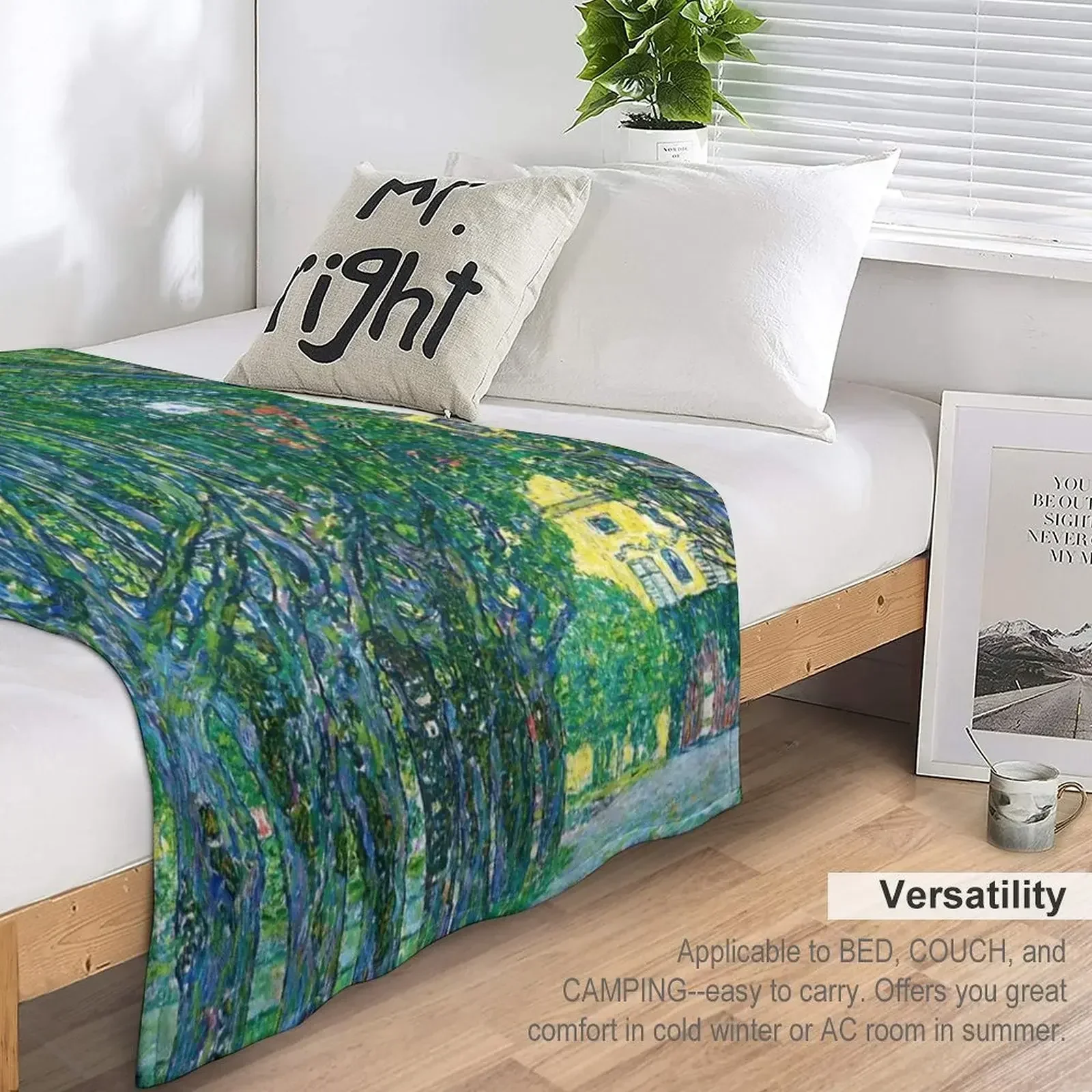 Проспект в парке Шлесса Камер Густава Климта плед теплое декоративное одеяло для