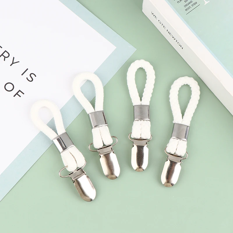 

4Pcs Multipurpose Towel Loop With Metal Clamp Multi Purpose Hooks Loops Bathroom Towel Clips Kitchen Storage Clips