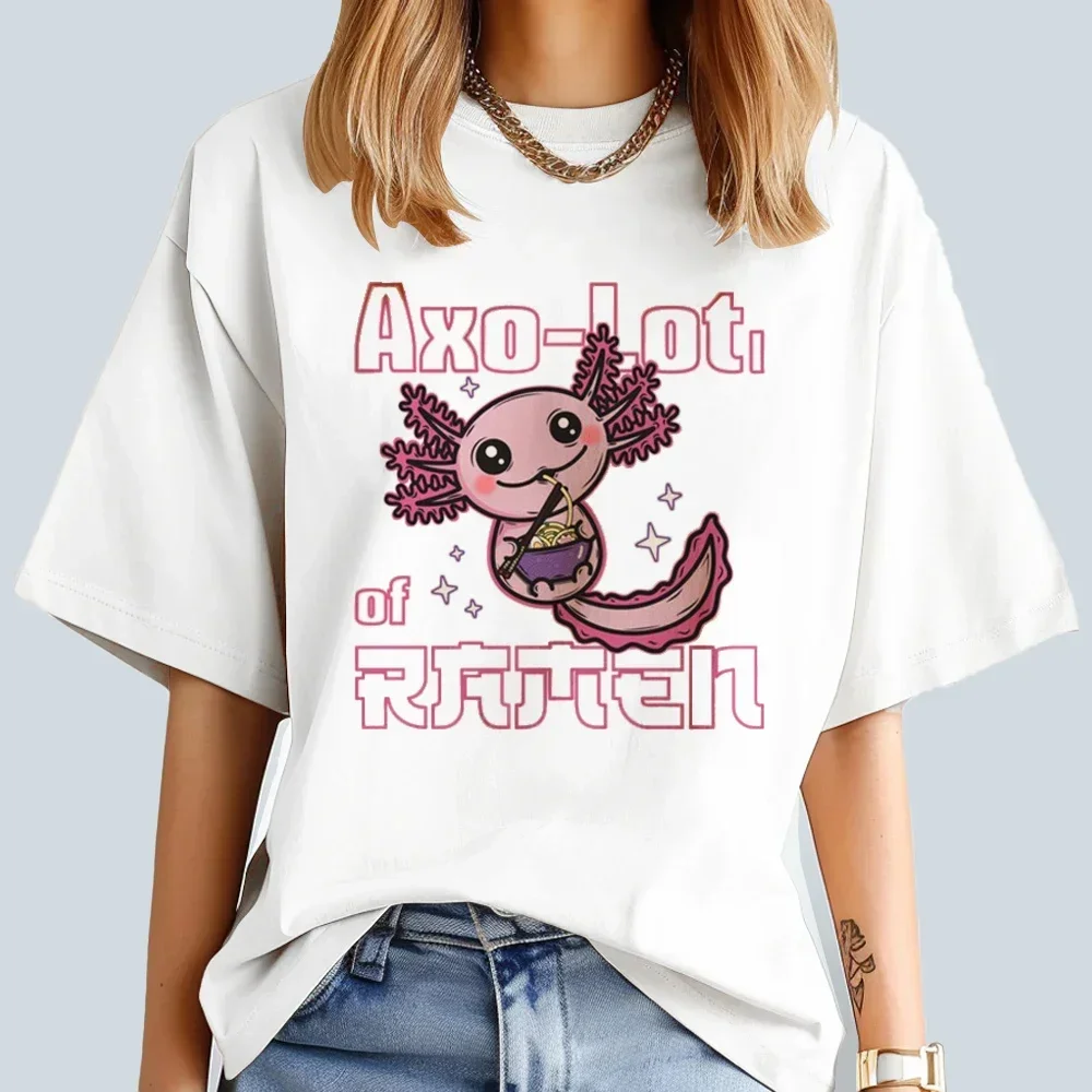 Креативная Футболка Axolotl Женская Уличная Одежда Повседневная Из Полиэстера С