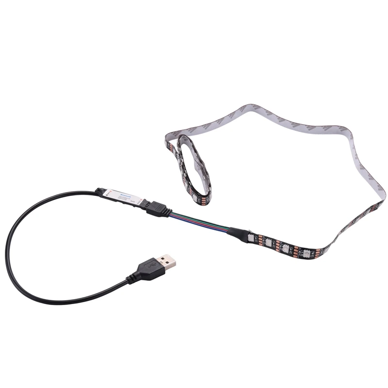 

Светодиодная фотолента, не водонепроницаемая, 5050Rgb, Bluetooth, 5 В, для украшения дома