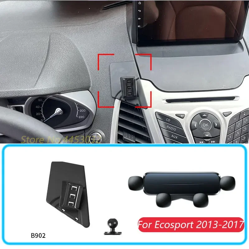 Автомобильный держатель для телефона Ford Ecosport 2013-2017 с основанием 1 комплект