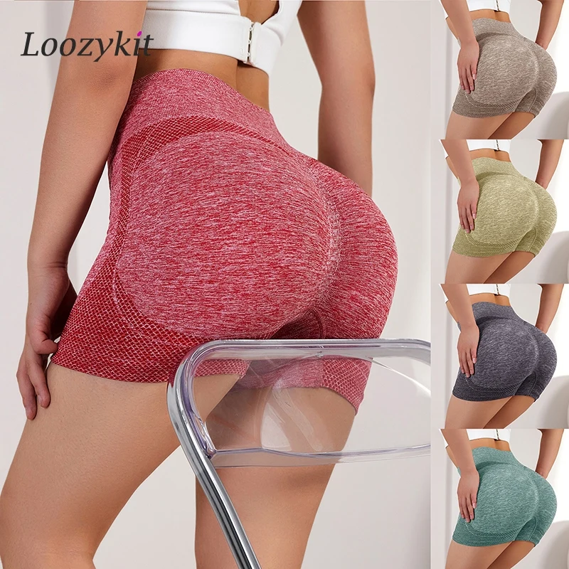 

Женские шорты, спортивные шорты для женщин, Новые велосипедные шорты с высокой талией для бега, фитнеса, тренажерного зала с эффектом пуш-ап,...