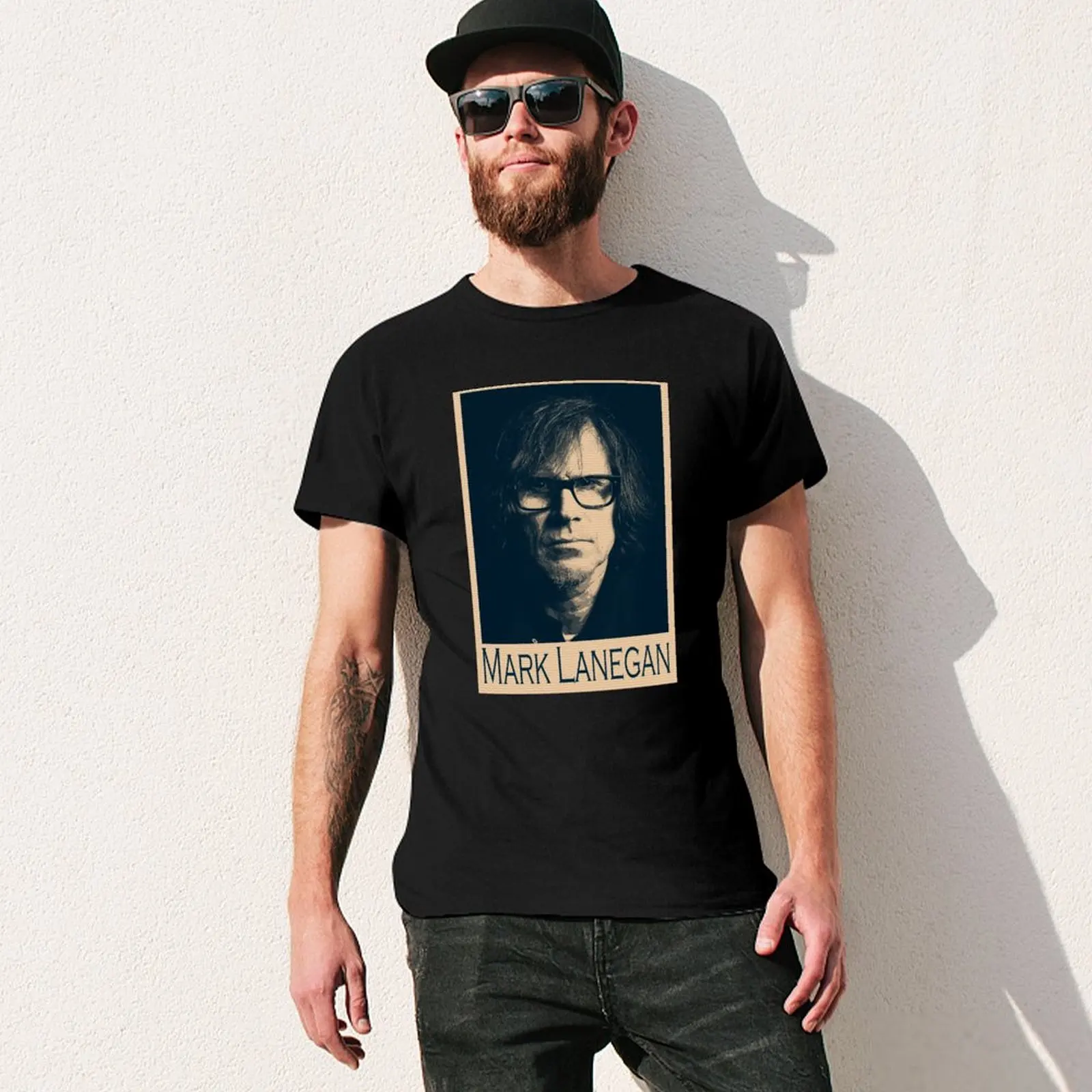Футболка с художественным принтом Rip Mark Lanegan