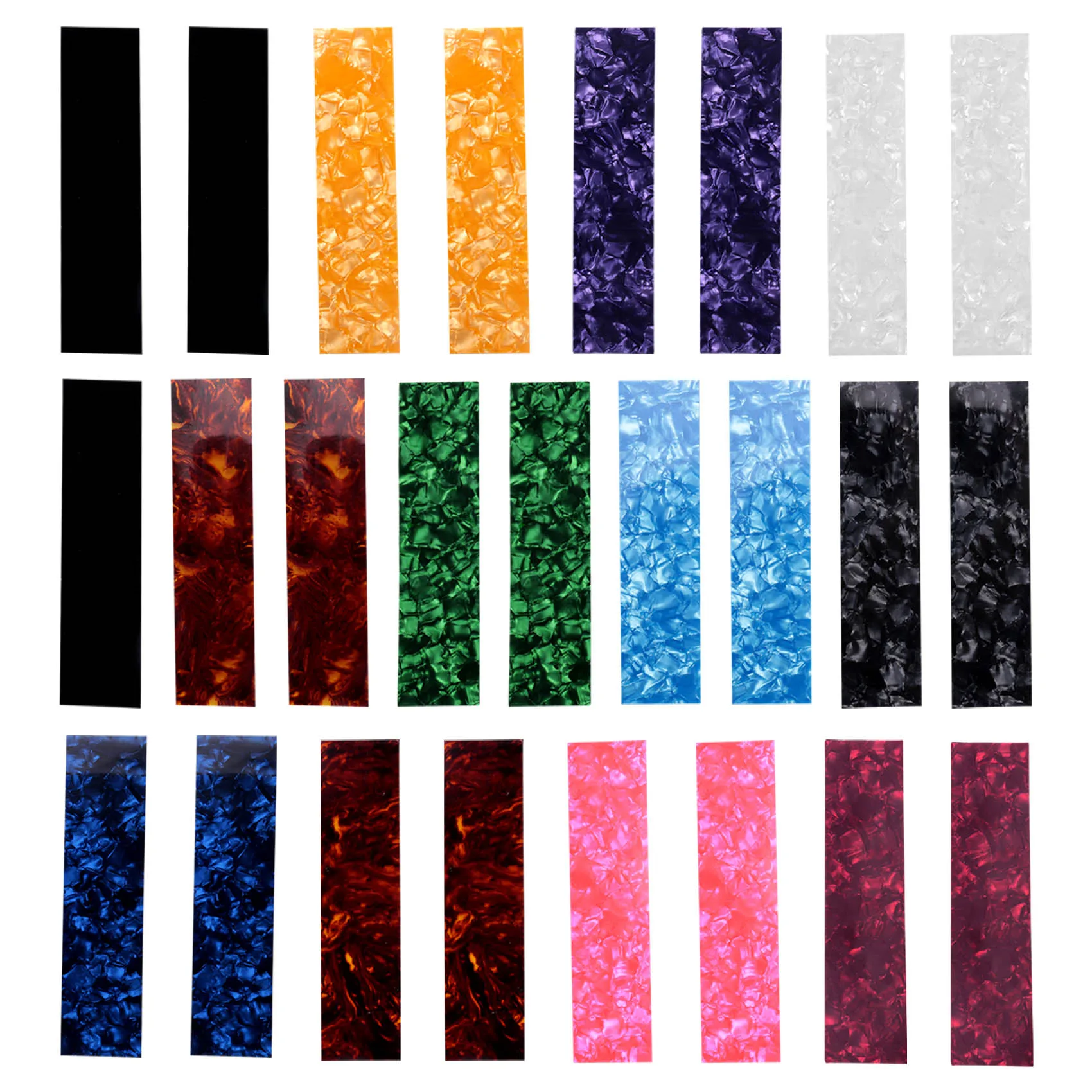 

DIY Guitar Pick Punch Sheets Musicians Celluloid Guitar Pick Strips Three Thickness By 0.46/0.71/0.96cm Random Color