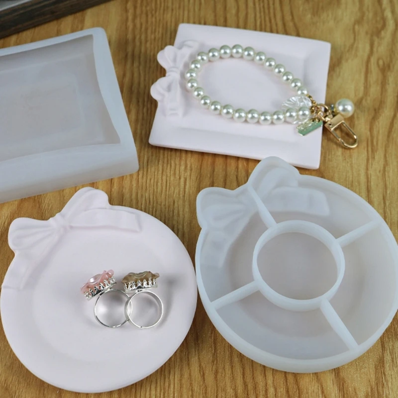 Форма для лотка из смолы силиконовые формы лотков ювелирных изделий с бантом