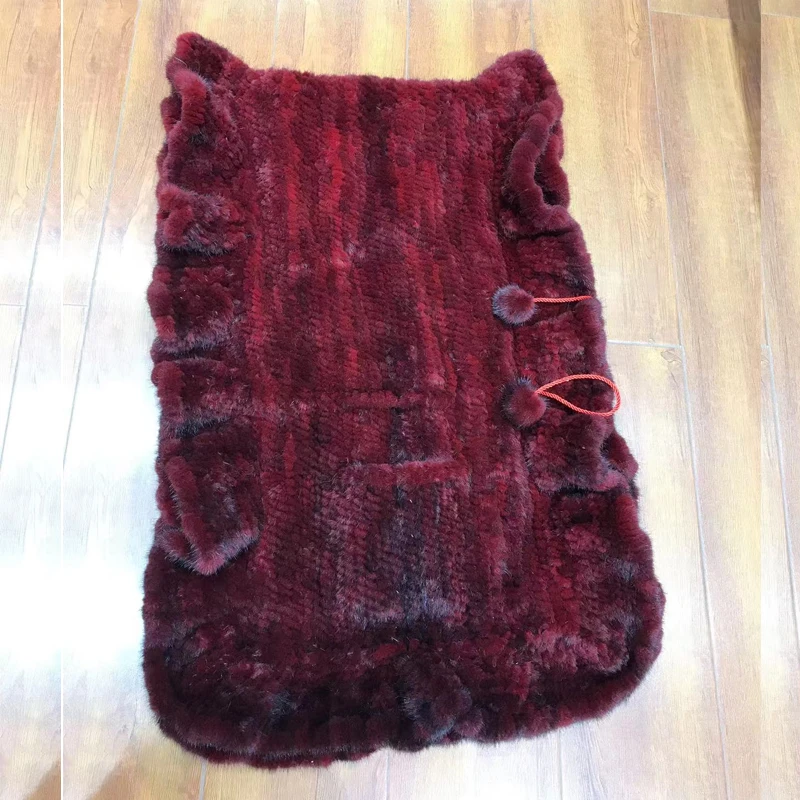 2022 Winter Stunning Quality Hand Knitted Mink Fur Shawl With Pocket Europe Mink Fur Skin Luxury Fur Shawls enlarge