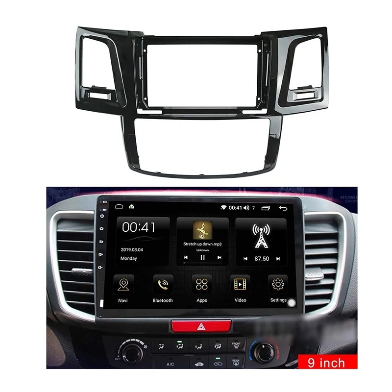 

9-дюймовая Автомобильная панель Fascia Для TOYOTA FORTUNER 2008-2014, двойная Din Dvd-панель, приборная панель, стерео автомобильная DVD-рамка для телефона