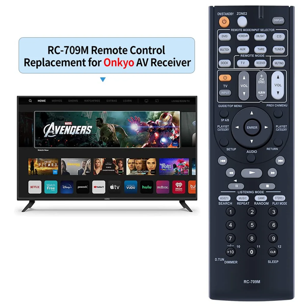 RC-709M Замена пульта дистанционного управления для AV-ресивера Onkyo RC-737M RC-765M TX-SR507